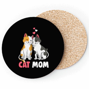Discover Cat Mom Cat Lover Kitty Owner Coasters