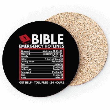 Discover Bible Emergency Numbers Christian Bible Jesus Coasters