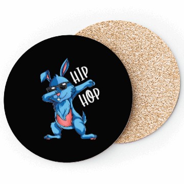 Discover Hip Hop Dabbing Bunny Easter Day Coasters