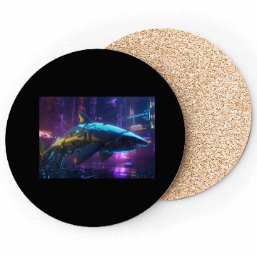 Discover Cybernetic Ocean Warrior Coasters