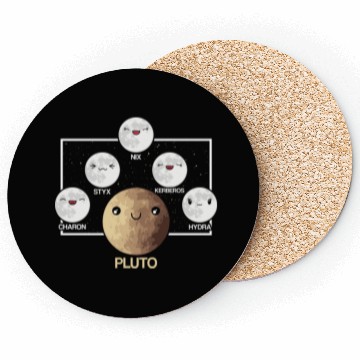 Discover Pluto Moons Planet Space Lover Solar System Coasters