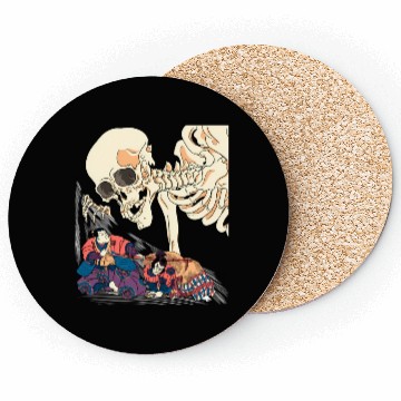 Discover Kuniyoshi Samurai Killing Skeleton Spectre Ukiyo-E Coasters