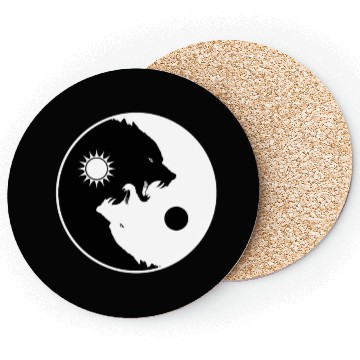 Discover Yin Yang Wolf Spirits Coasters