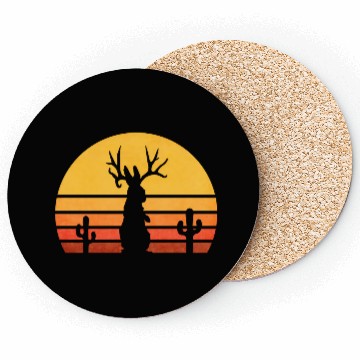 Discover Eighties Jackalope Cryptid Rabbit Coasters