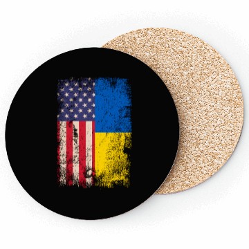 Discover Ukrainian American Flag Ukraine Usa Roots Coasters