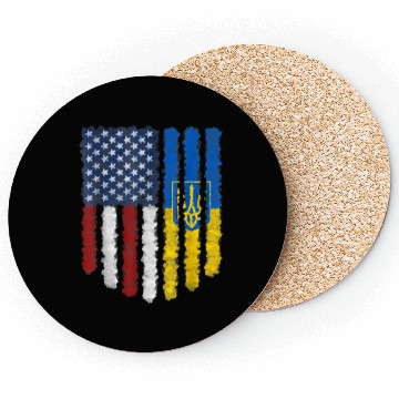 Discover Ukrainian American Flag Ukraine Usa America Roots Coasters