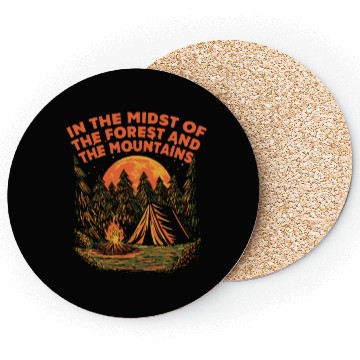 Discover Forest and Mountains Camping Hiking Camper Hiker W Coasters