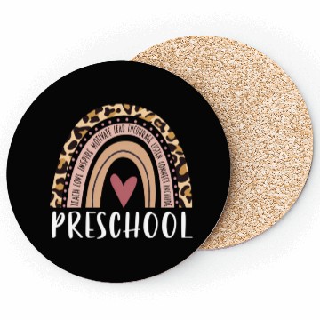 Discover Leopard Rainbow Preschool Teacher Prek Back To Sch Coasters