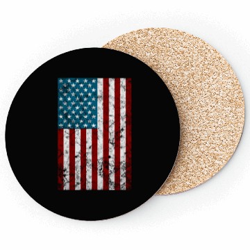 Discover July 4Th Distressed Patriotic American Flag Coasters