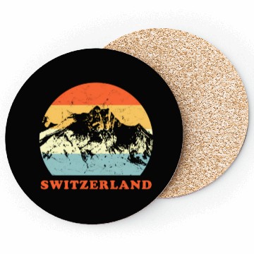 Discover Switzerland Mountain Throwback Vacation Coasters