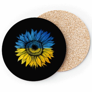 Discover Sunflower Ukraine Ukrainian Flag Stand With Ukrain Coasters