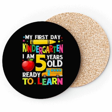 Discover My First Day Of Kindergarten Funny Back To School Coasters