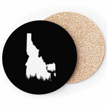 Discover Hunter Elk Deer State Idaho Hunting Coasters