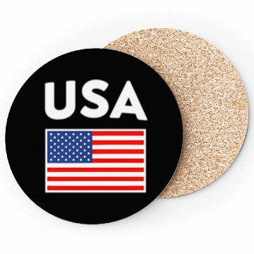 Discover Usa Flag United States Blue Red And White Coasters