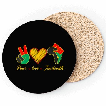 Discover Peace Love Junenth Black History Pride African Ame Coasters