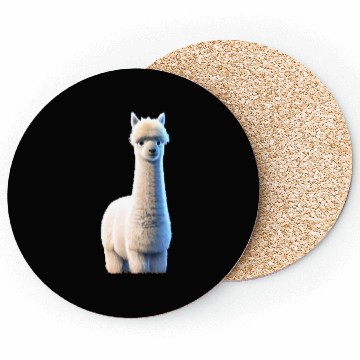 Discover fluffy alpaca Coasters