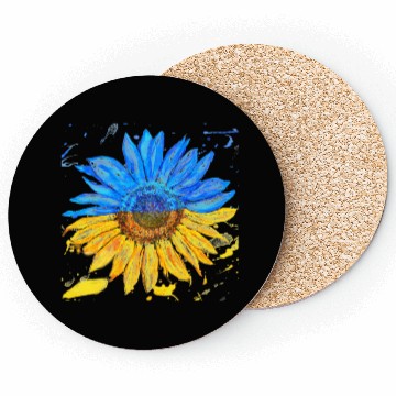 Discover Ukraine Flag Sunflower Ukrainian Support Coasters