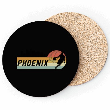 Discover Phoenix Az Cityscape Sun Basketball Fans Coasters
