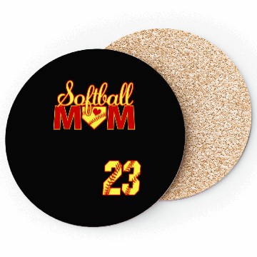 Discover Softball Mom Mother'S Day 23 Fastpitch Jersey Numb Coasters