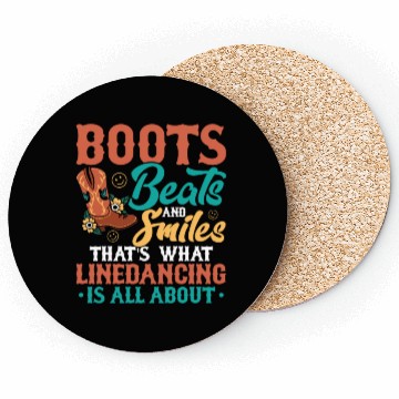 Discover Linedancing Boots Beats And Smiles Western Country Coasters