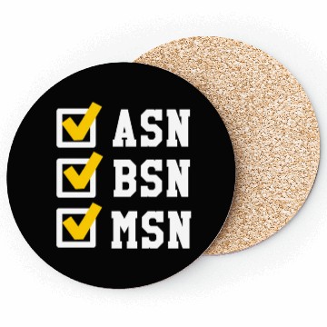 Discover Asn Bsn Msn Nursing Degree Checklist Graduation Coasters