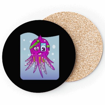 Discover Cute pink octopus Coasters