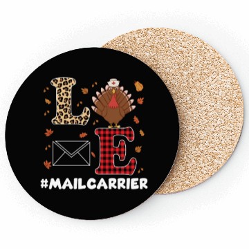 Discover Great Mail Carrier Thanksgiving Turkey Outfit Coasters