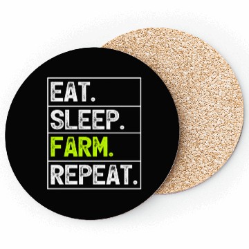 Discover Farmer Farming Eat Sleep Farm Repeat Coasters