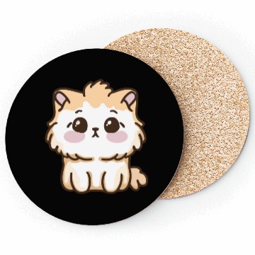 Discover cute kawaii cat valentine gift 1 Coasters