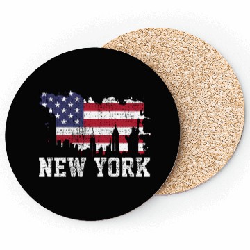 Discover New York City Nyc Skyline Usa Flag America Coasters