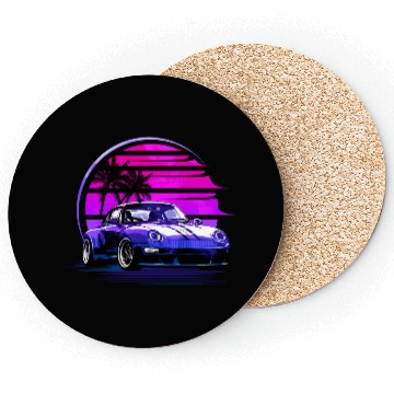 Discover Vaporwave Sunset 80S Car Coasters