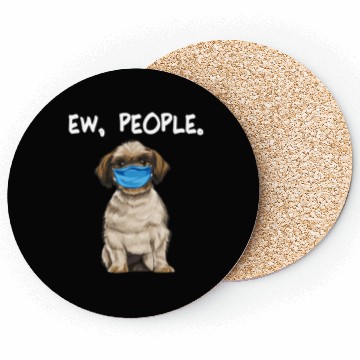 Discover Shih Tzu Ew People Dog Wearing Face Coasters