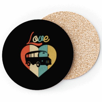 Discover Love School Bus Coasters