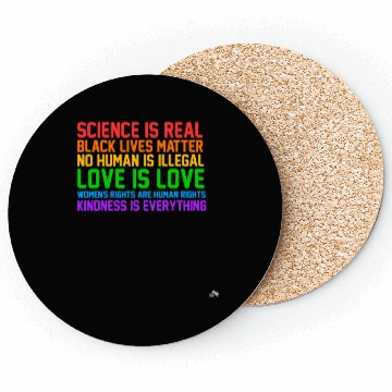 Discover Science Is Real Kindness Is Everything Coasters
