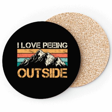 Discover Mountaineer funny Peeing outside Nature boy Coasters