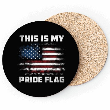 Discover This Is My Pride Flag USA American 4th Of July Coasters