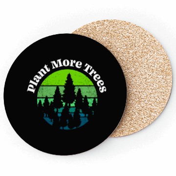 Discover Plant More Trees Save Planet Earth Tree Hugger Ear Coasters