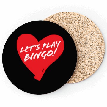 Discover Fun Heart Bingo Player Coasters