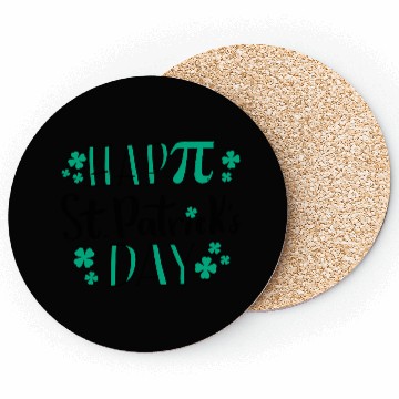 Discover Pi Math Teacher Happy St PatricDay Coasters