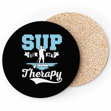 Discover SUP Is My Therapy Stand Up Paddle Board Coasters