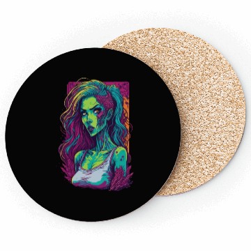 Discover Zombie Girl Coasters