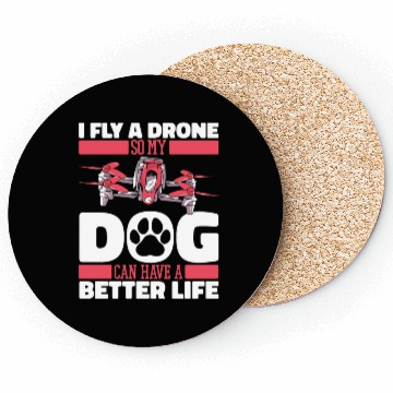 Discover Drone Pilot Dog Coasters