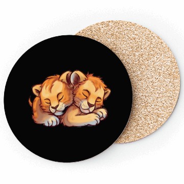 Discover Sleeping Lion Cubs Coasters