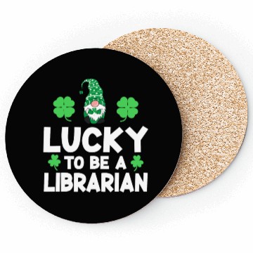 Discover Luckiest librarian ever happy saint Patrick day Coasters