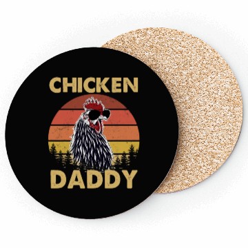 Discover Chicken Daddy Chickens Father Poultry Farmer Coasters