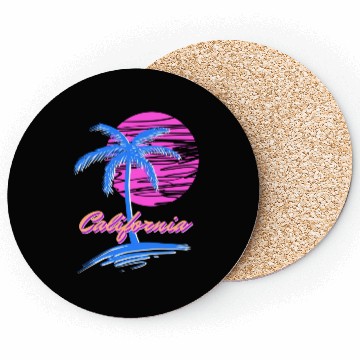 Discover California Beaches 80S Coasters