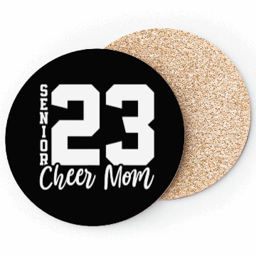 Discover Senior Cheer Mom 23 Cheerleader Parent Class of 20 Coasters