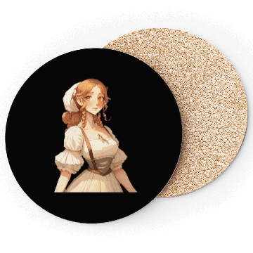 Discover Cute Cottagecore Farm Girl Anime Solarpunk Coasters