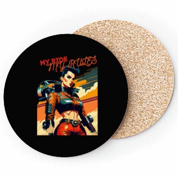 Discover Diesel Diva: A Retro Driver Design v3 Coasters