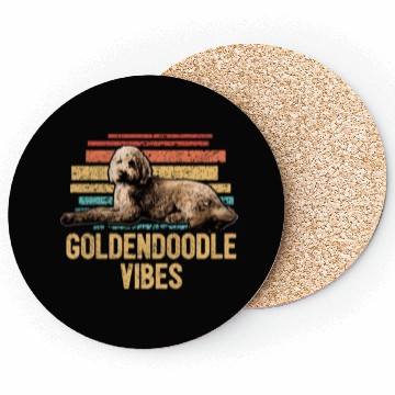 Discover Goldendoodle Vibes Cute Dog Mom Doodle Dog Dad Coasters